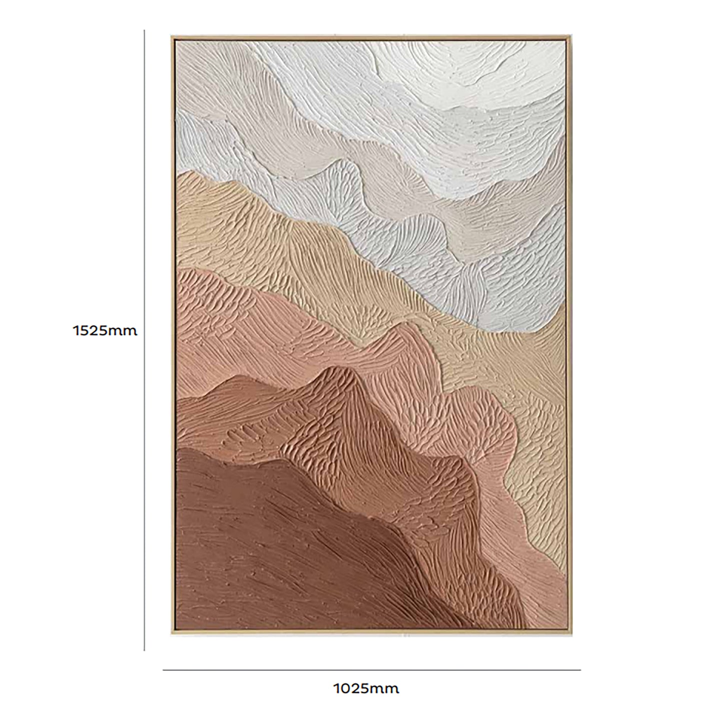 Urban Style Brushmarks Oil Painting Textured Ochre Ripples