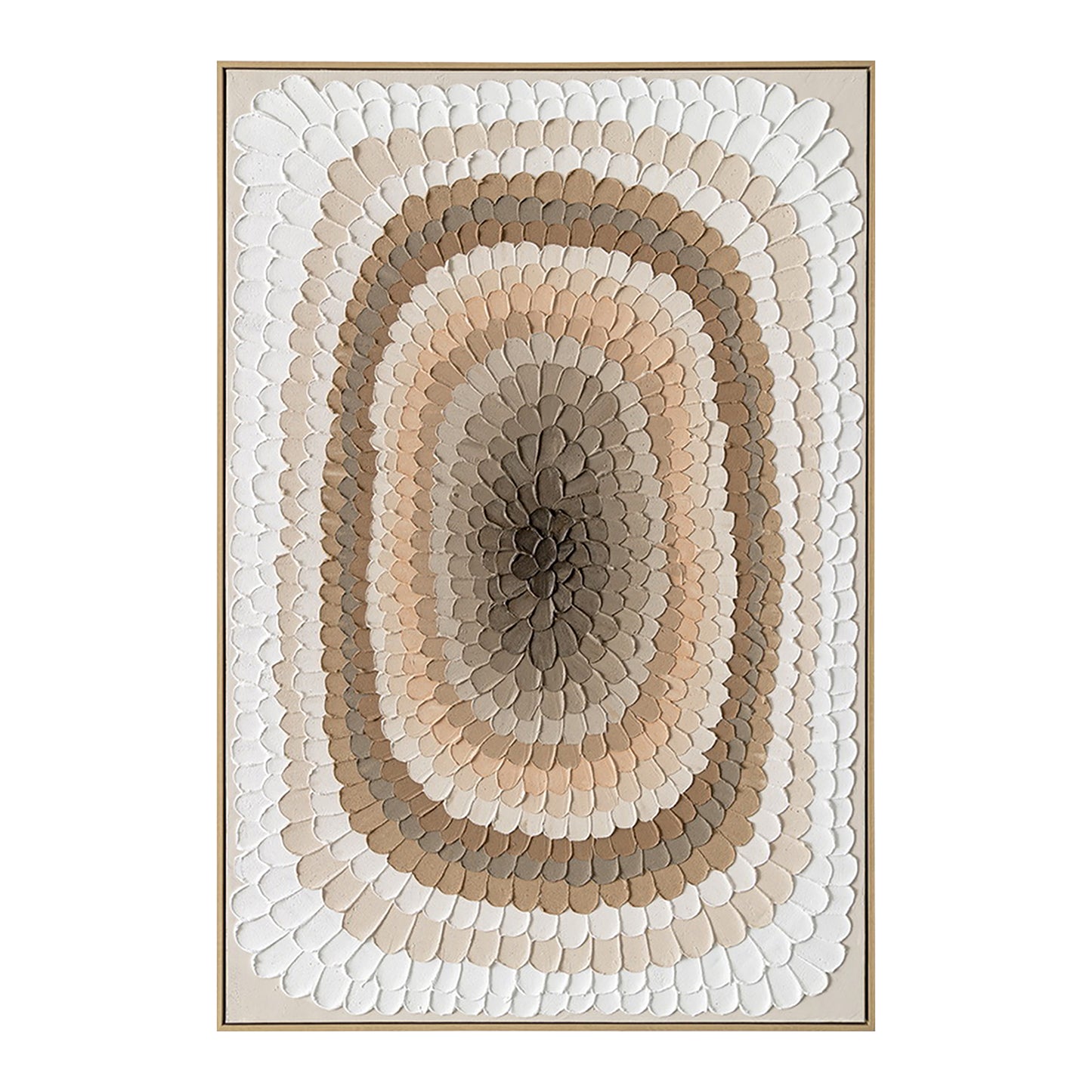 Urban Style Brushmarks Oil Painting Textured Ochre Strokes