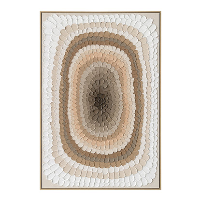 Urban Style Brushmarks Oil Painting Textured Ochre Strokes
