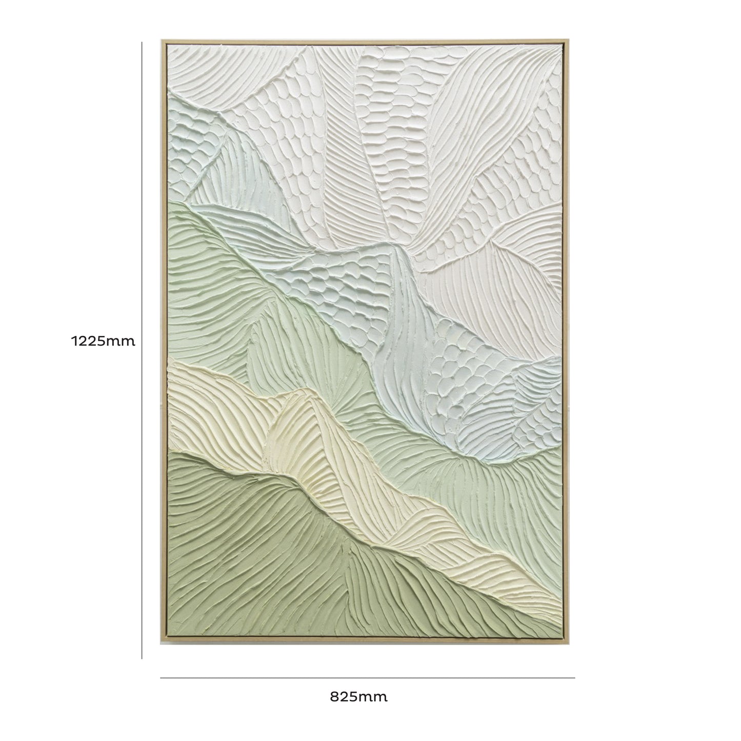 Urban Style Brushmarks Oil Painting Textured Sage Ripple