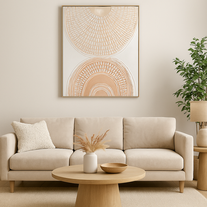 Urban Style Brushmarks Oil Painting Textured Blush Arches