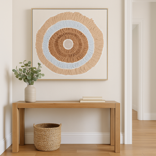 Urban Style Brushmarks Oil Painting Textured Natural Ring