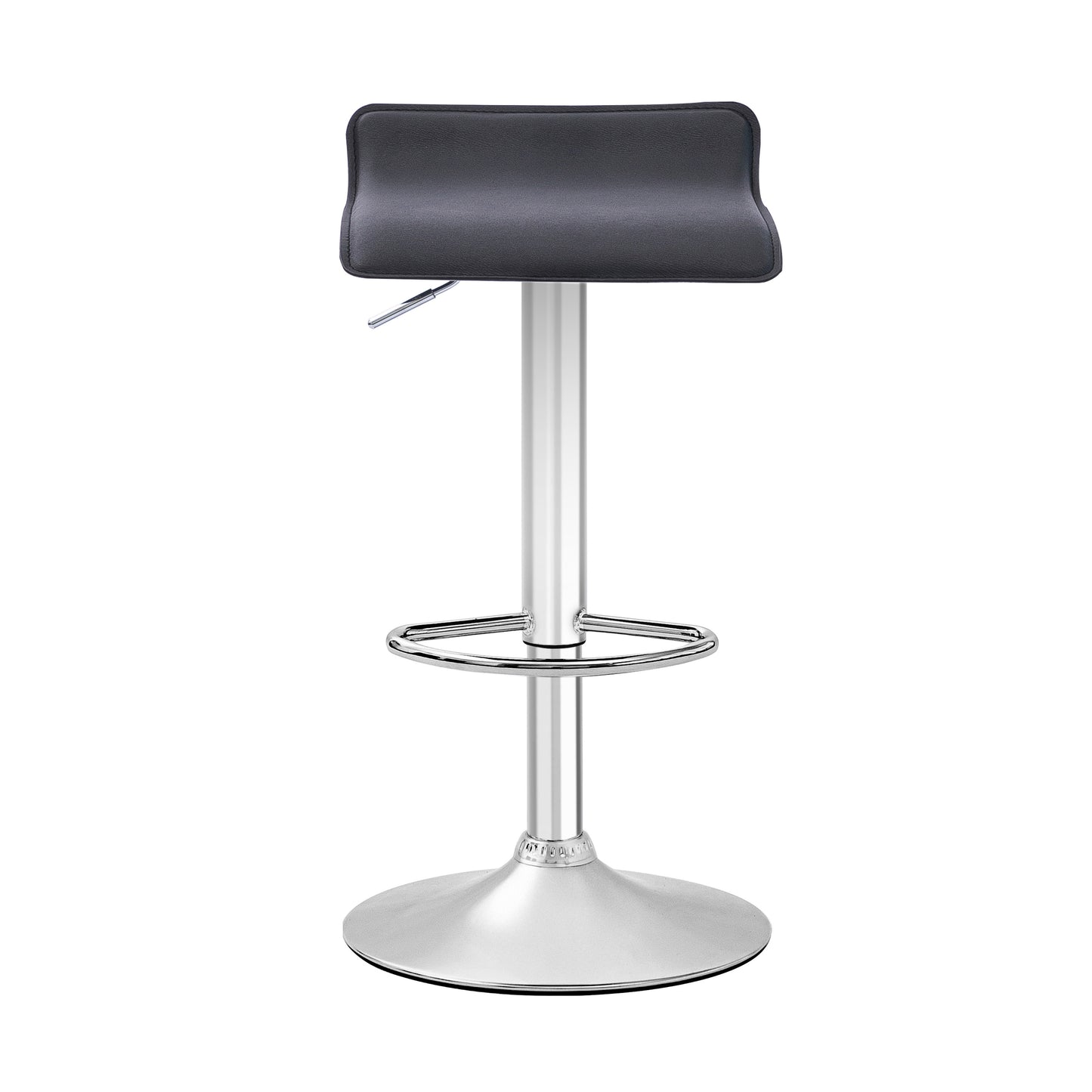 Urban Style Craig Bar Stools Gas Lift Chrome Black Pair