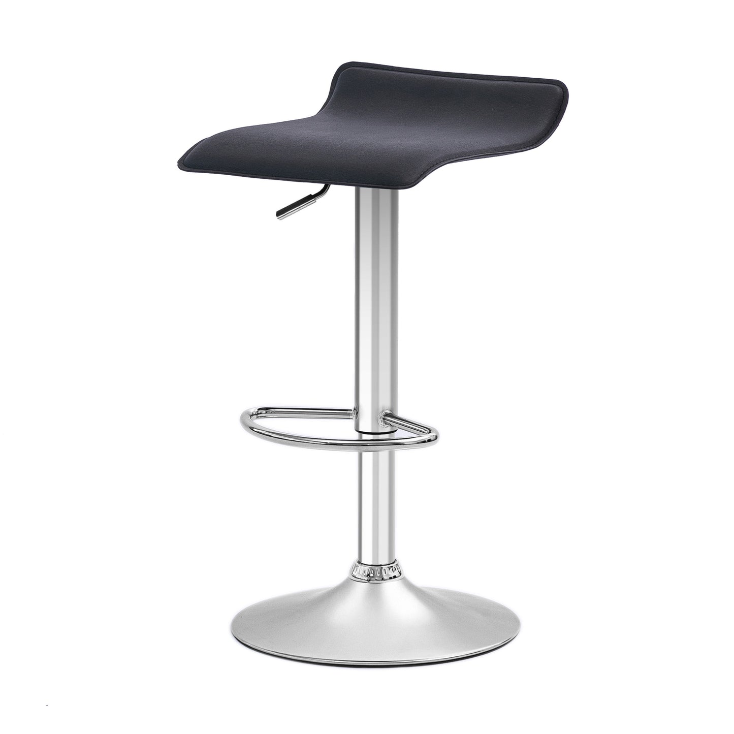 Urban Style Craig Bar Stools Gas Lift Chrome Black Pair
