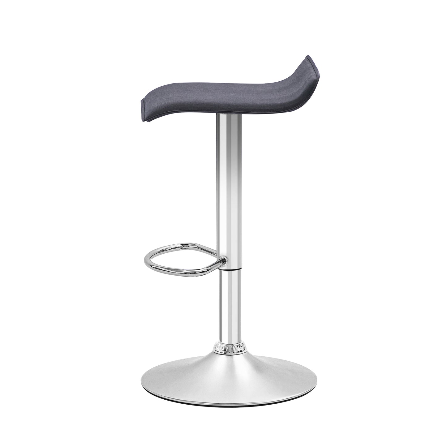 Urban Style Craig Bar Stools Gas Lift Chrome Black Pair