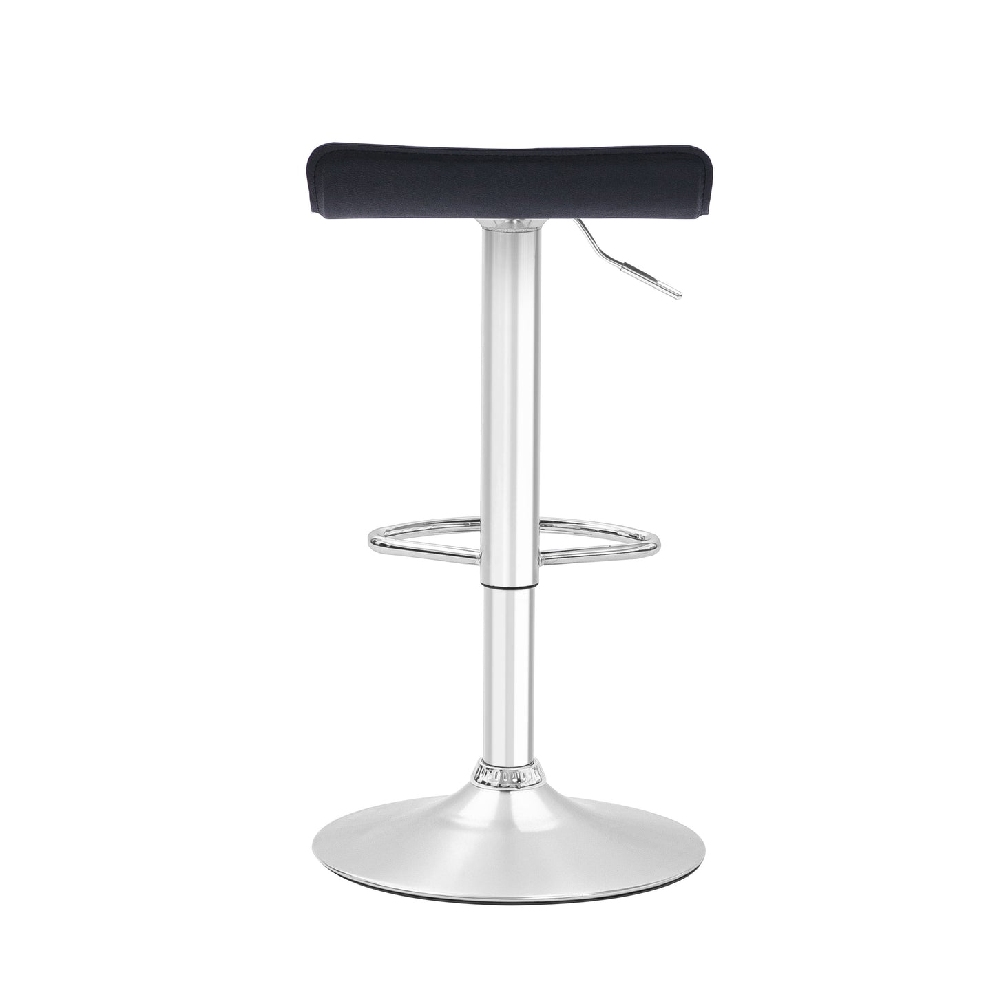 Urban Style Craig Bar Stools Gas Lift Chrome Black Pair