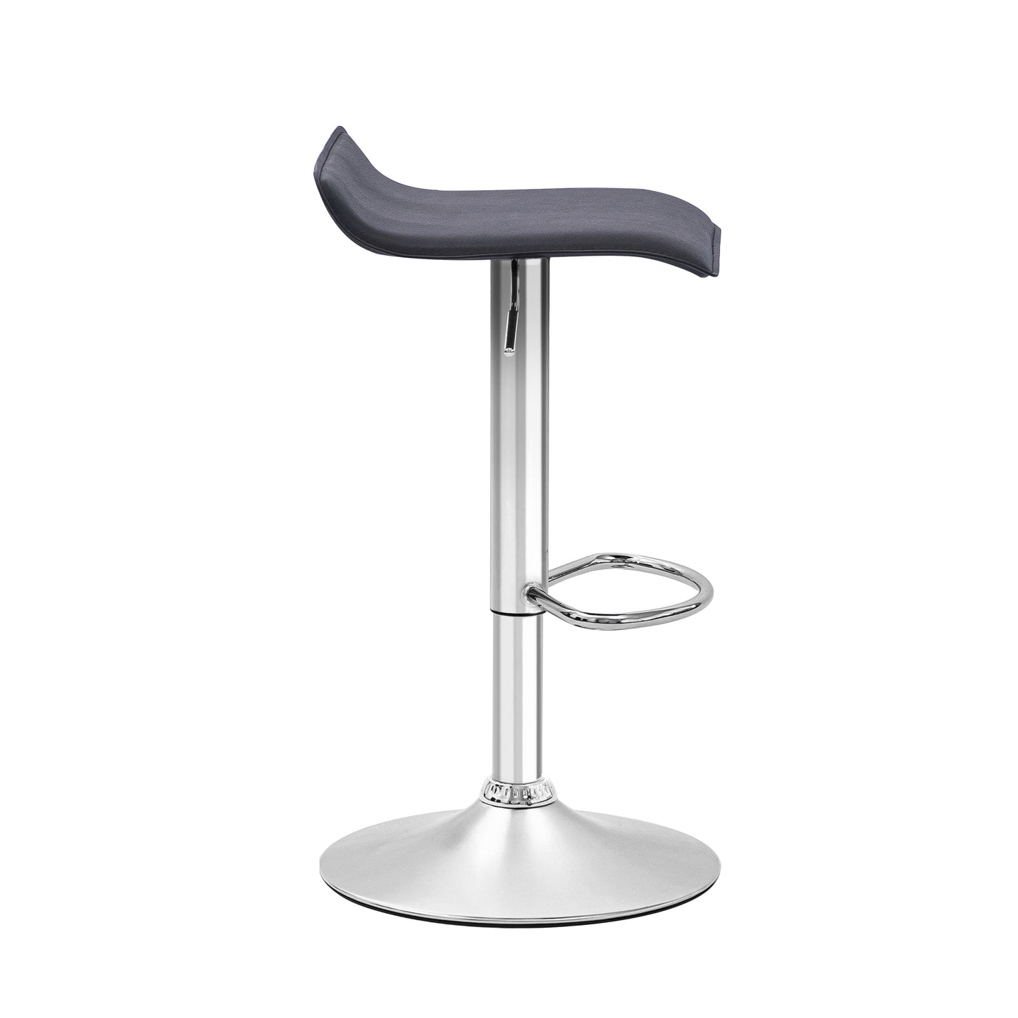 Urban Style Craig Bar Stools Gas Lift Chrome Black Pair