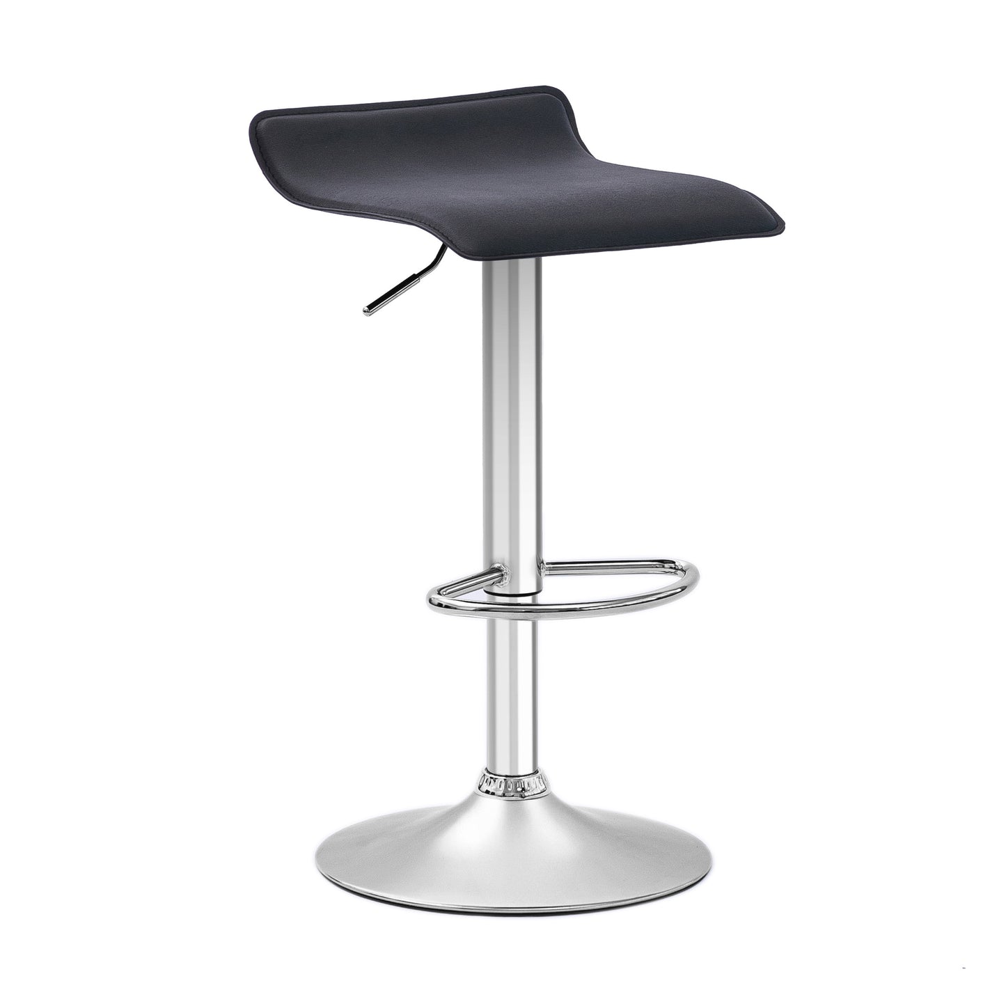 Urban Style Craig Bar Stools Gas Lift Chrome Black Pair