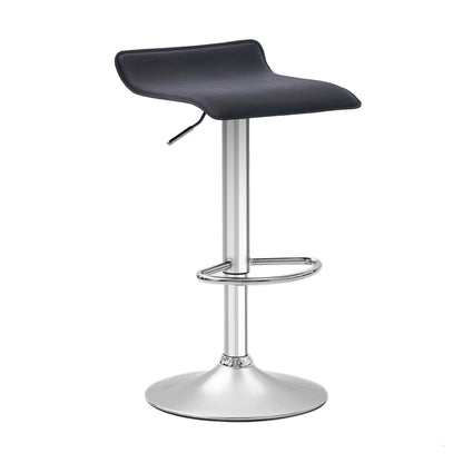 Urban Style Craig Bar Stools Gas Lift Chrome Black Pair