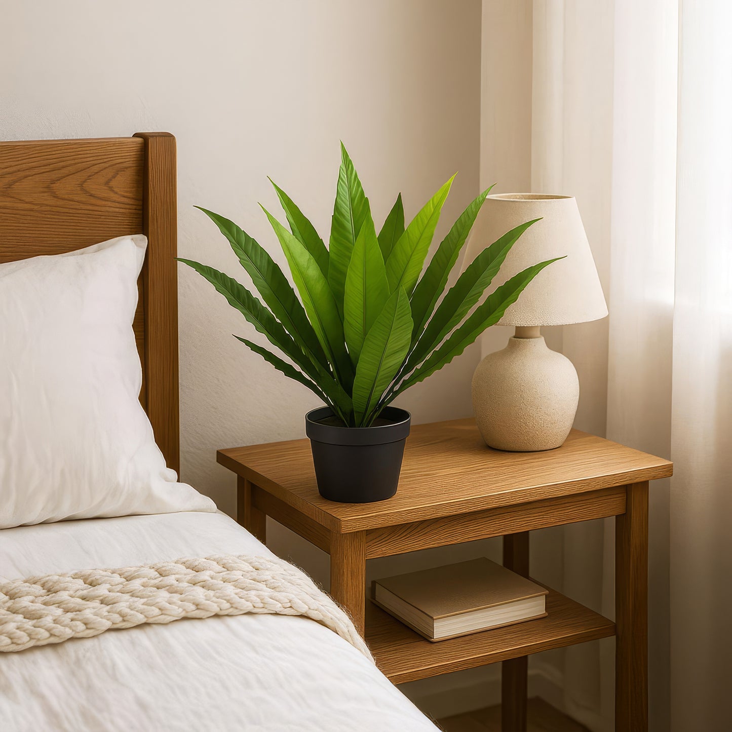 Urban Style Faux Real Birds Nest Fern – Real Touch Indoor Plant