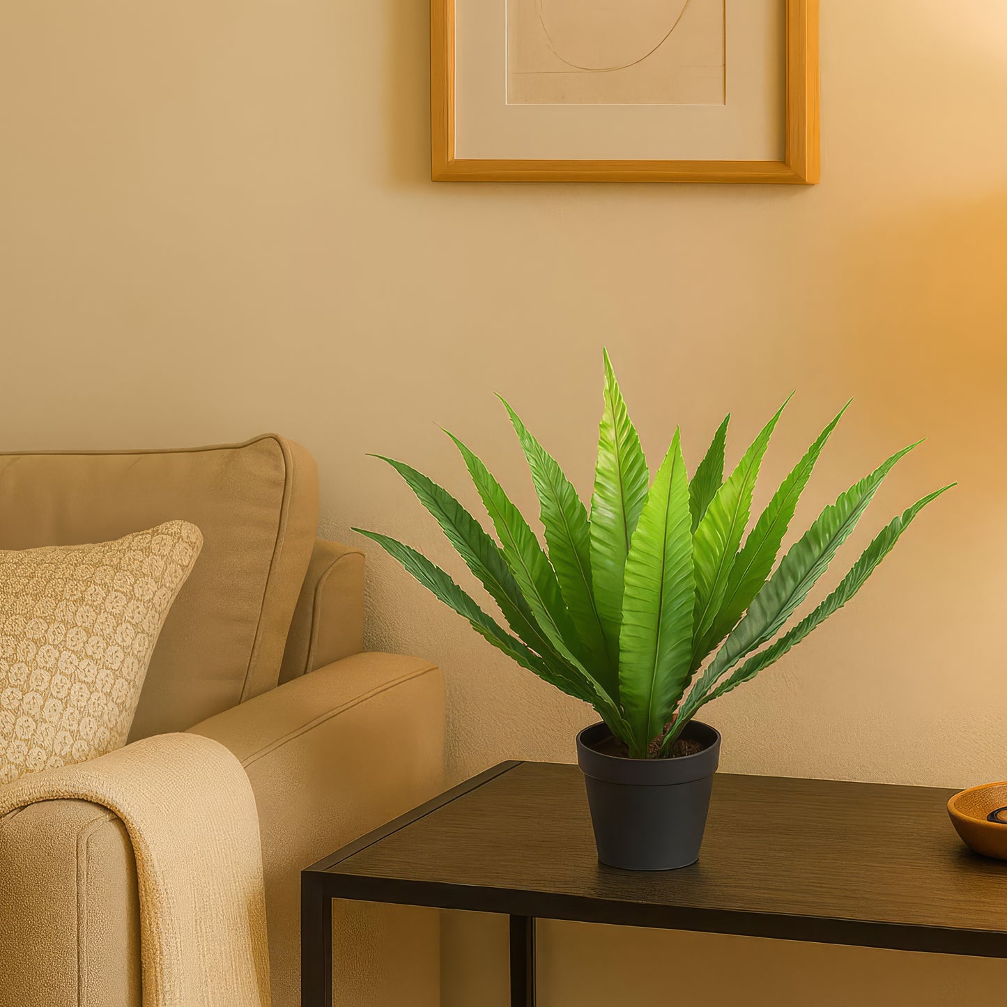 Urban Style Faux Real Birds Nest Fern – Real Touch Indoor Plant