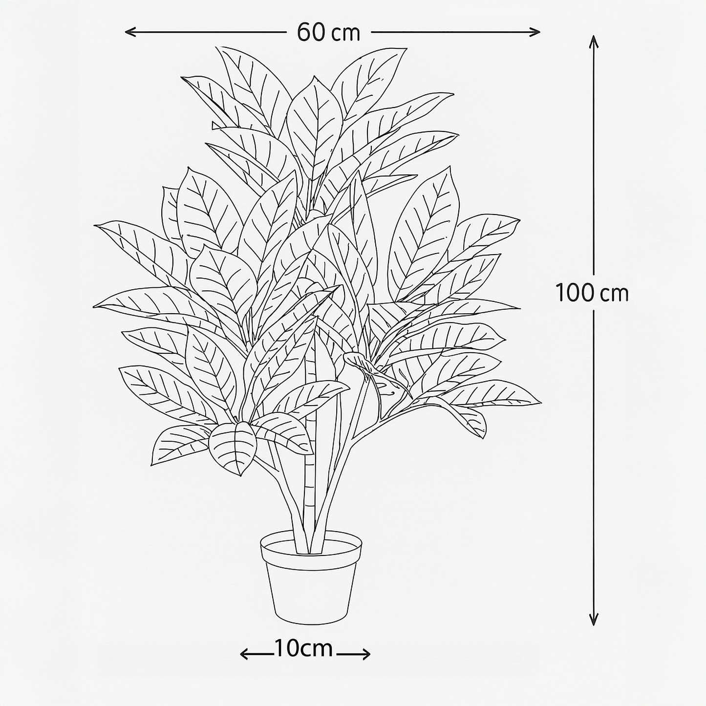 Urban Style Faux Real Green Croton Plant – Vibrant Indoor Foliage Accent
