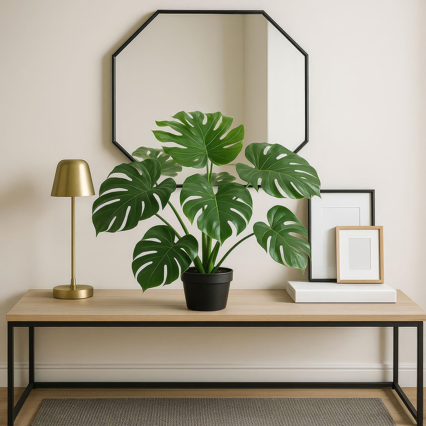 Urban Style Faux Real Monstera Plant – Lush Tropical Décor Accent