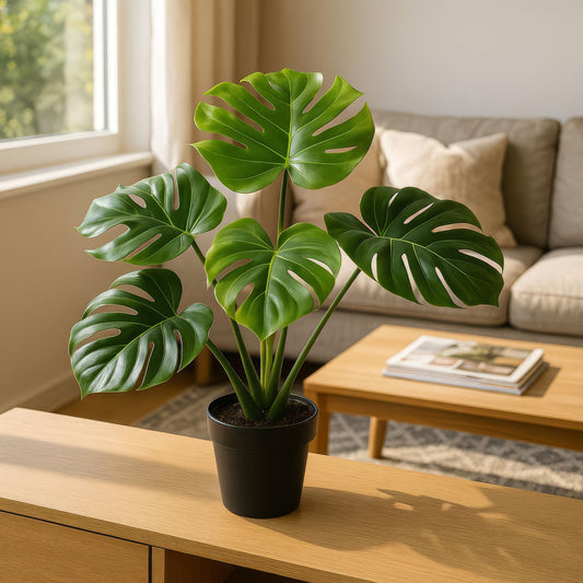Urban Style Faux Real Monstera Plant – Lush Tropical Décor Accent