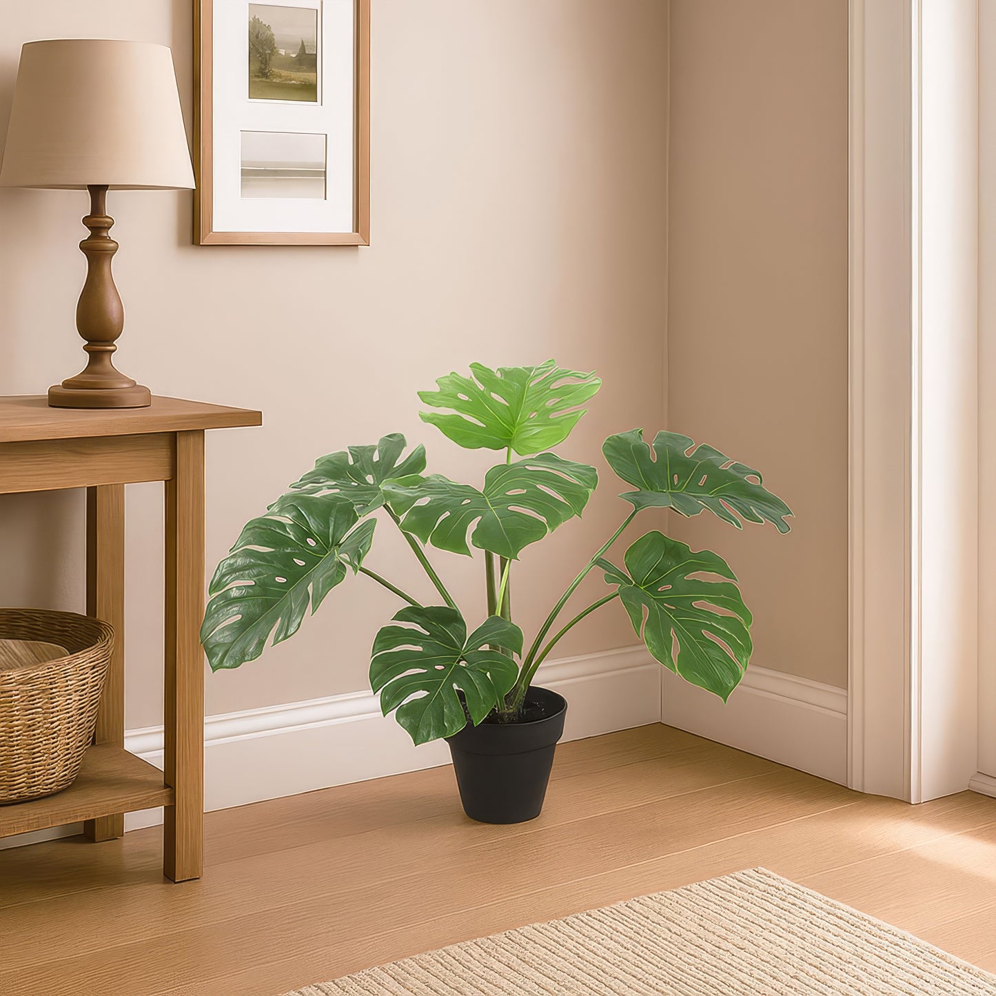Urban Style Faux Real Monstera Plant – Lush Tropical Décor Accent