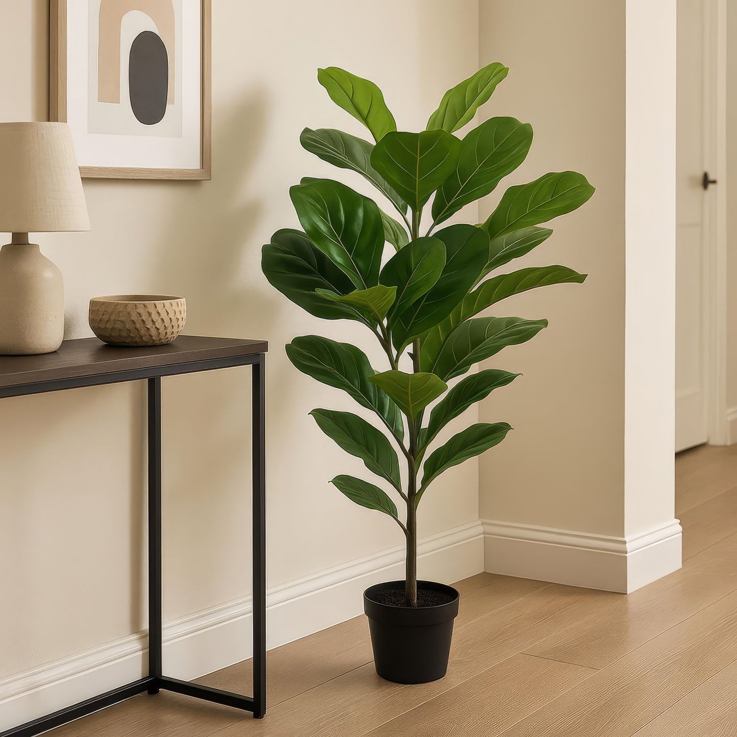 Urban Style Faux Real Fiddle Leaf Tree – Contemporary Greenery Without the Fuss