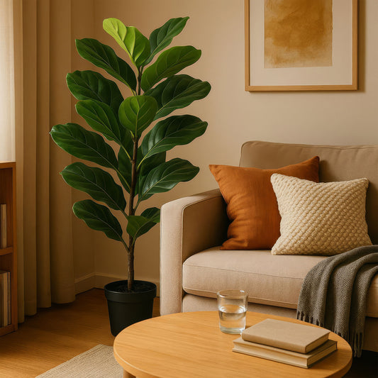 Urban Style Faux Real Fiddle Leaf Tree – Contemporary Greenery Without the Fuss