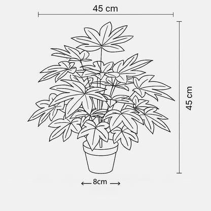 Urban Style Faux Real Fatsia Japonica Plant – Compact Tropical Leaf Display