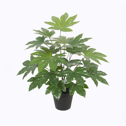 Urban Style Faux Real Fatsia Japonica Plant – Compact Tropical Leaf Display