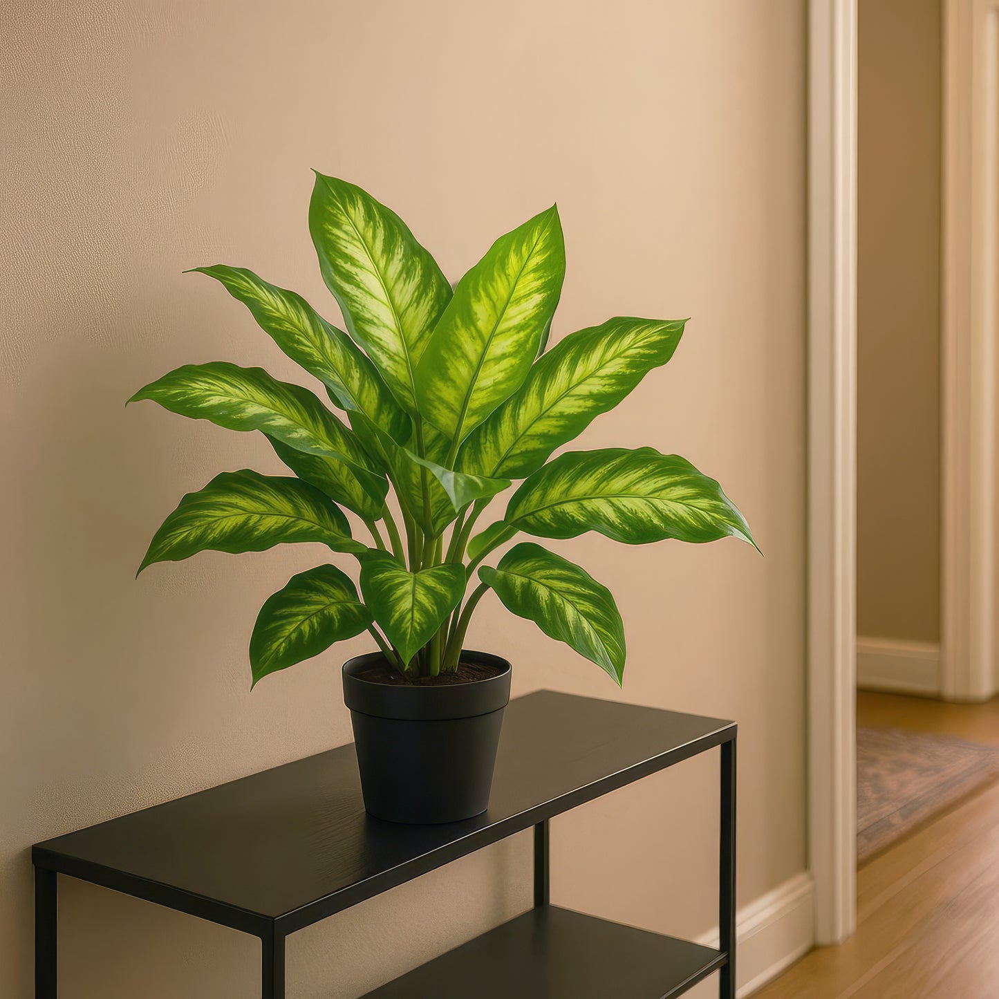 Urban Style Faux Real Dieffenbachia Plant – Lush Green Style Without the Fuss