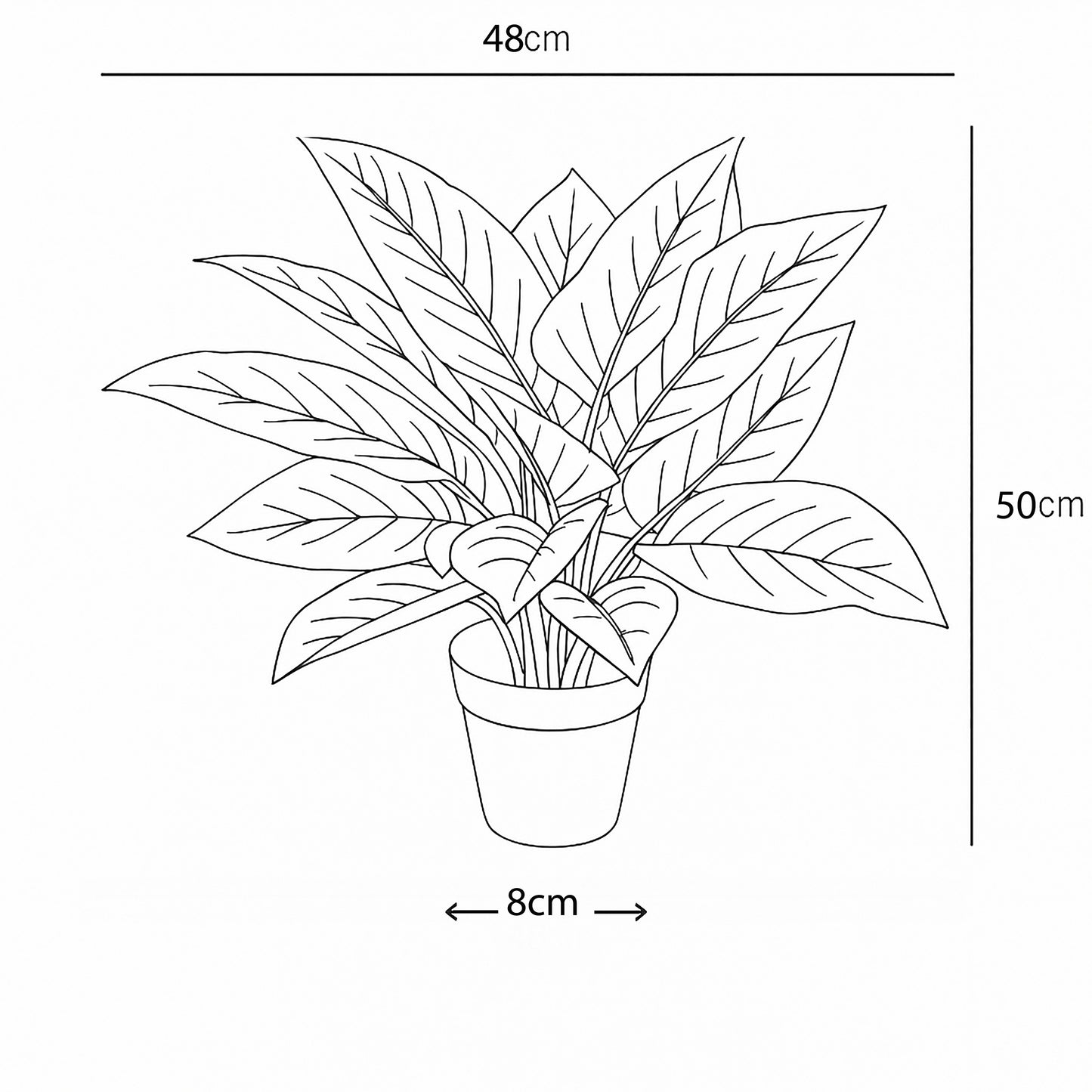 Urban Style Faux Real Dieffenbachia Plant – Lush Green Style Without the Fuss