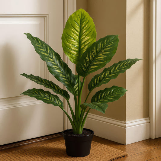 Urban Style Faux Real Dieffenbachia Plant – Effortless Tropical Elegance