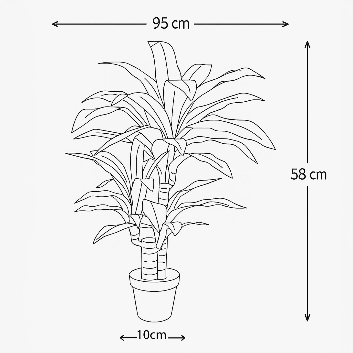 Urban Style Faux Real Dracaena Fragrans – Low-Maintenance Tropical Style