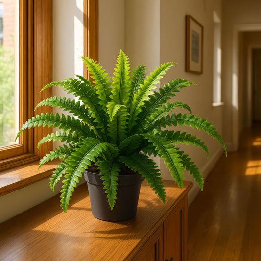 Urban Style Faux Real Boston Fern – Lush Greenery Without the Fuss