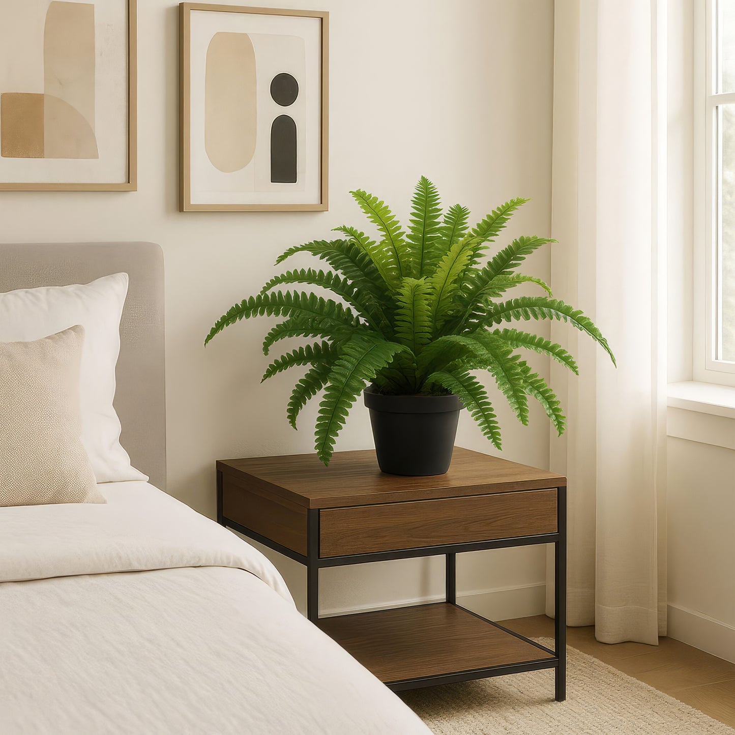 Urban Style Faux Real Boston Fern – Lush Greenery Without the Fuss