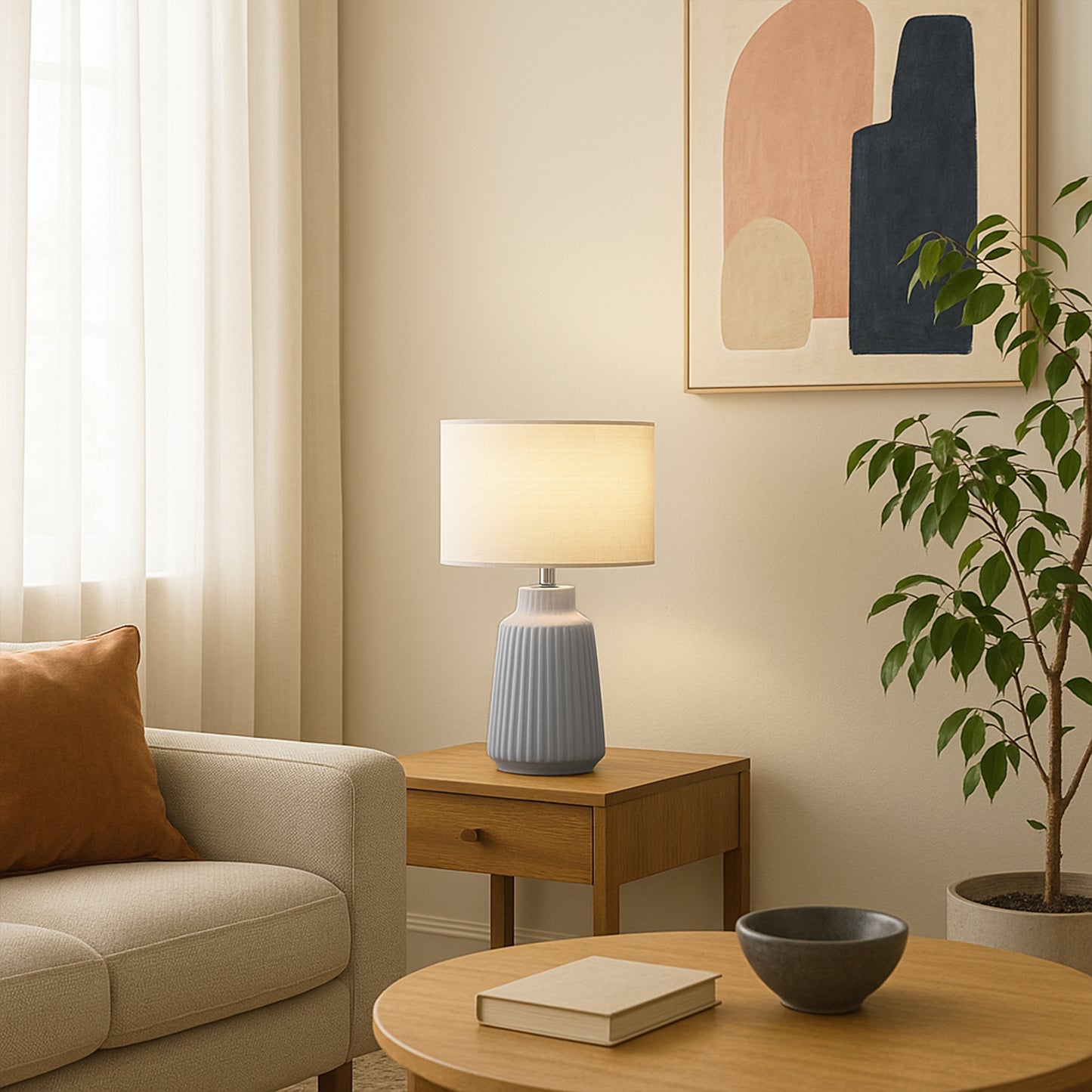 Urban Style Fiona Table Lamp Grey