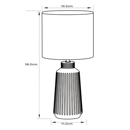 Urban Style Fiona Table Lamp White