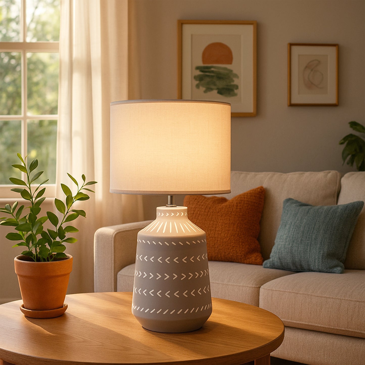 Urban Style Grace Table Lamp Grey