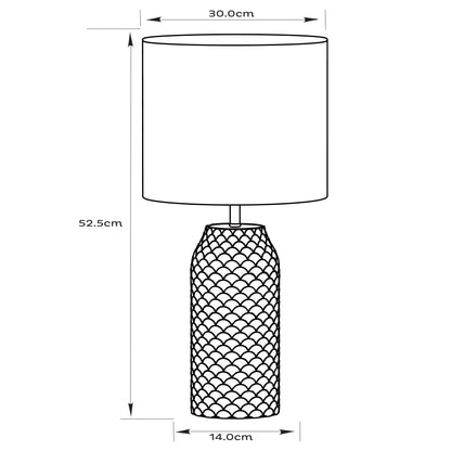 Urban Style Helen Table Lamp Silver