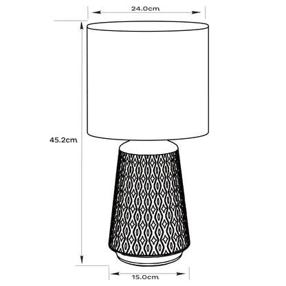 Urban Style Inga Table Lamp Green