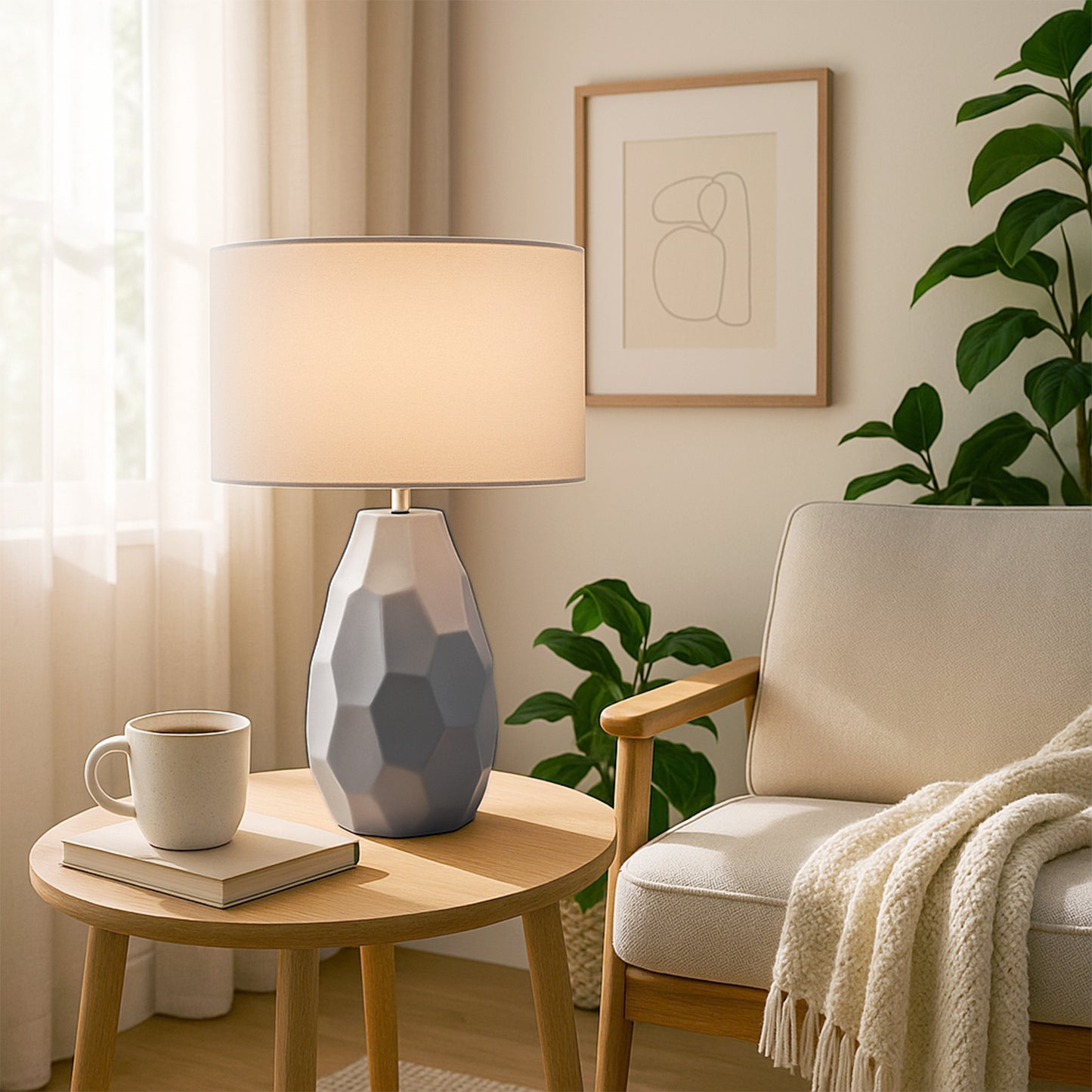 Urban Style Jane Table Lamp Grey