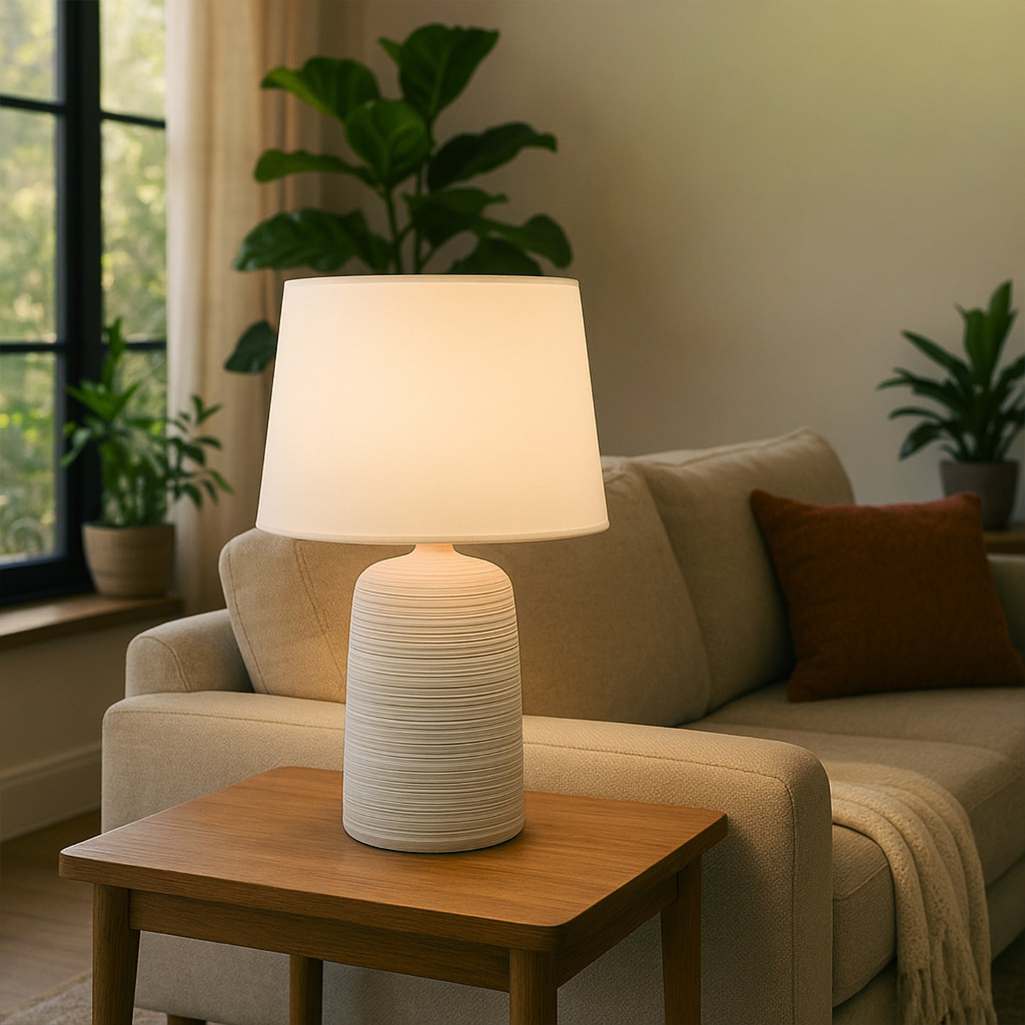 Urban Style Keira Table Lamp Cream