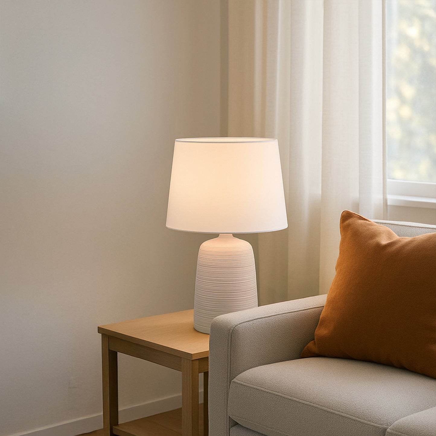 Urban Style Keira Table Lamp Cream