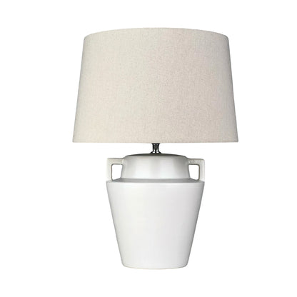 Urban Style Alcyone Ceramic Table Lamp – Cream 40cm | Modern Bedside & Living Room Lamp