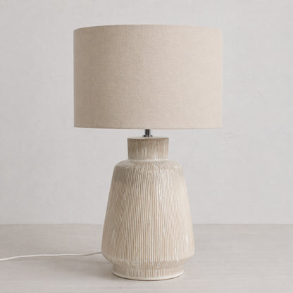 Urban Style Tayjete Ceramic Table Lamp – Cream