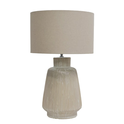 Urban Style Tayjete Ceramic Table Lamp – Cream