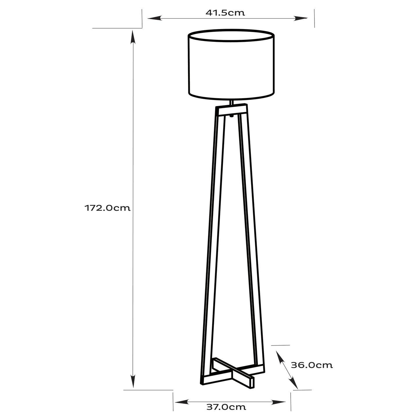 Urban Style Dana Floor Lamp Black