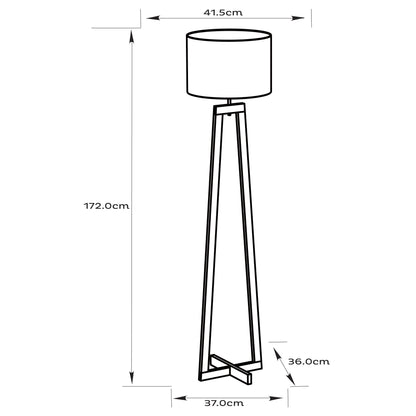 Urban Style Dana Floor Lamp Black