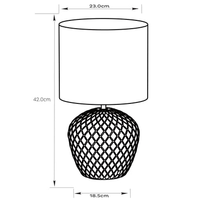 Urban Style Annie Table Lamp Grey