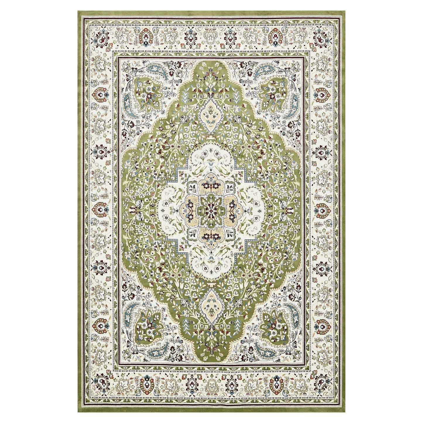Urban Style Bazaar Printed Microfibre Rug – Green | 160 x 240cm