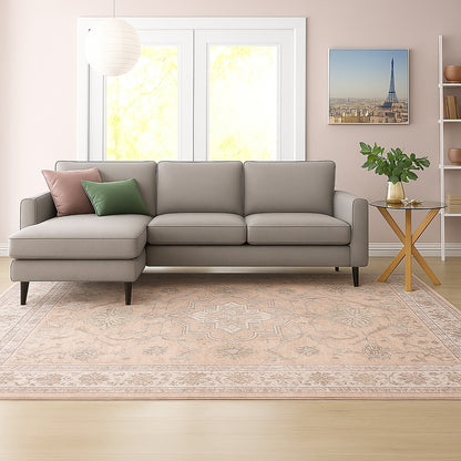 Urban Style Bazaar Printed Microfibre Rug – Peach | 160 x 240cm