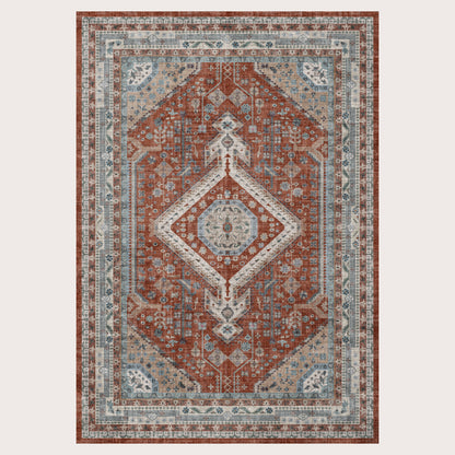 Urban Style Bazaar Printed Microfibre Rug – Rust | 160 x 240cm