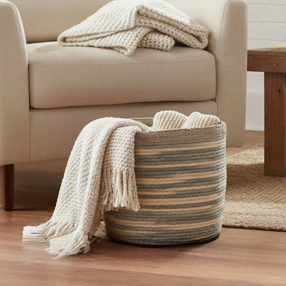 HEATHER Set of 3 Woven Baskets — Handcrafted Corn Husk Home Storage