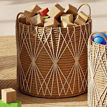 PRIMROSE Set of 3 Woven Baskets — Handcrafted Water Hyacinth Storage Décor