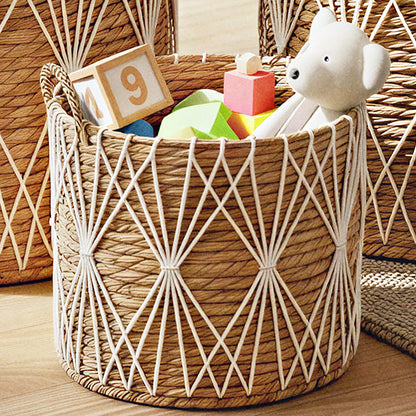 PRIMROSE Set of 3 Woven Baskets — Handcrafted Water Hyacinth Storage Décor