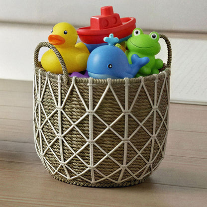 ERICA Set of 3 Woven Baskets – Handcrafted Natural Seagrass Storage